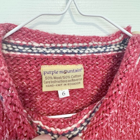 Purple Mountain Wool/Cotton firetruck sweater Sz 6 - Picture 3 of 6